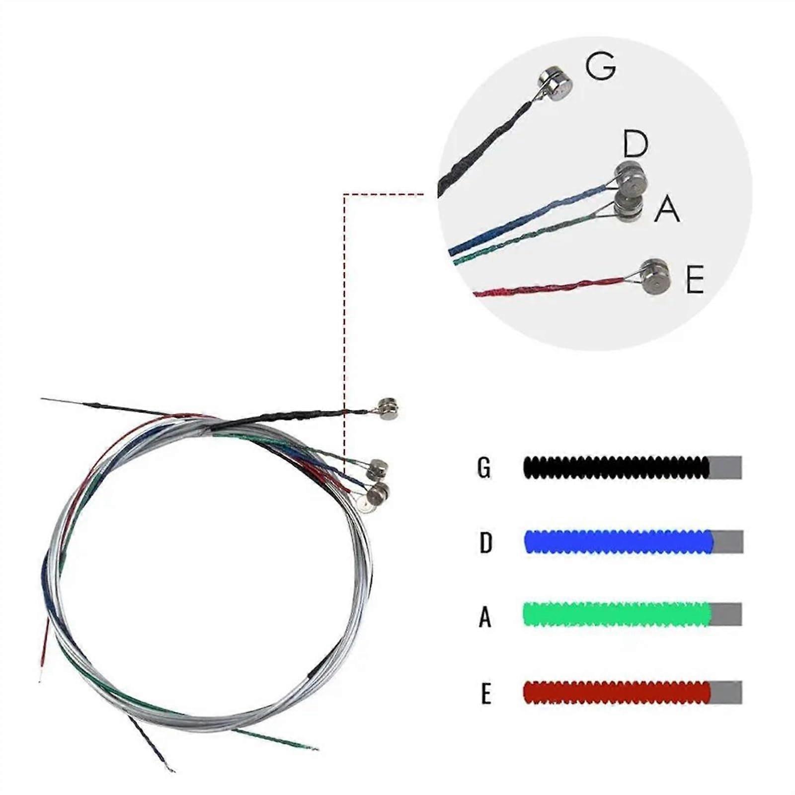 4pcs Violin Strings Set 1/2 Size Standard Fit Easy Installation Reliable Performance Replacement Kit