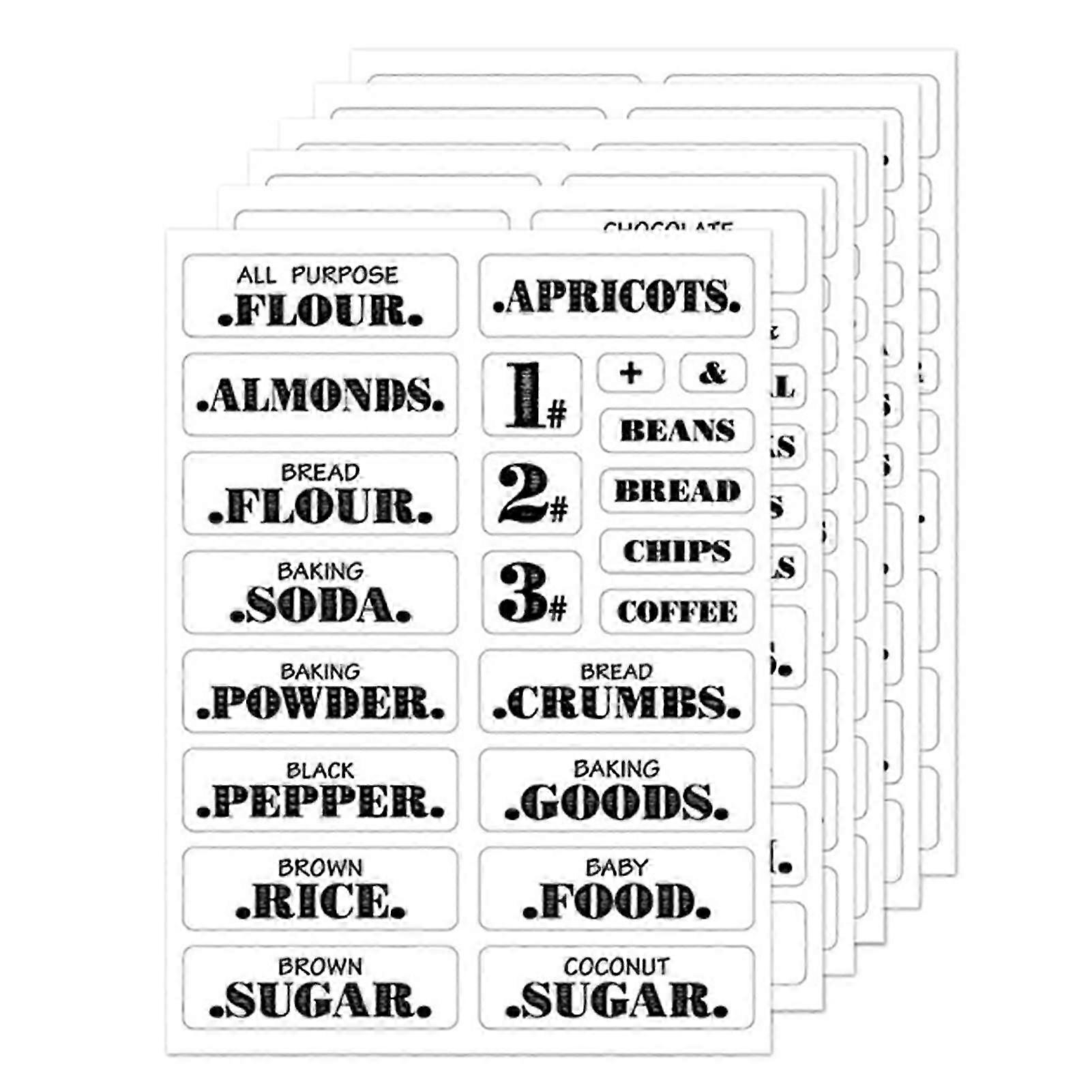 Clear Farmhouse Pantry Label Sheets