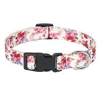 Floral Martingale Adjustable Soft Dog Collar