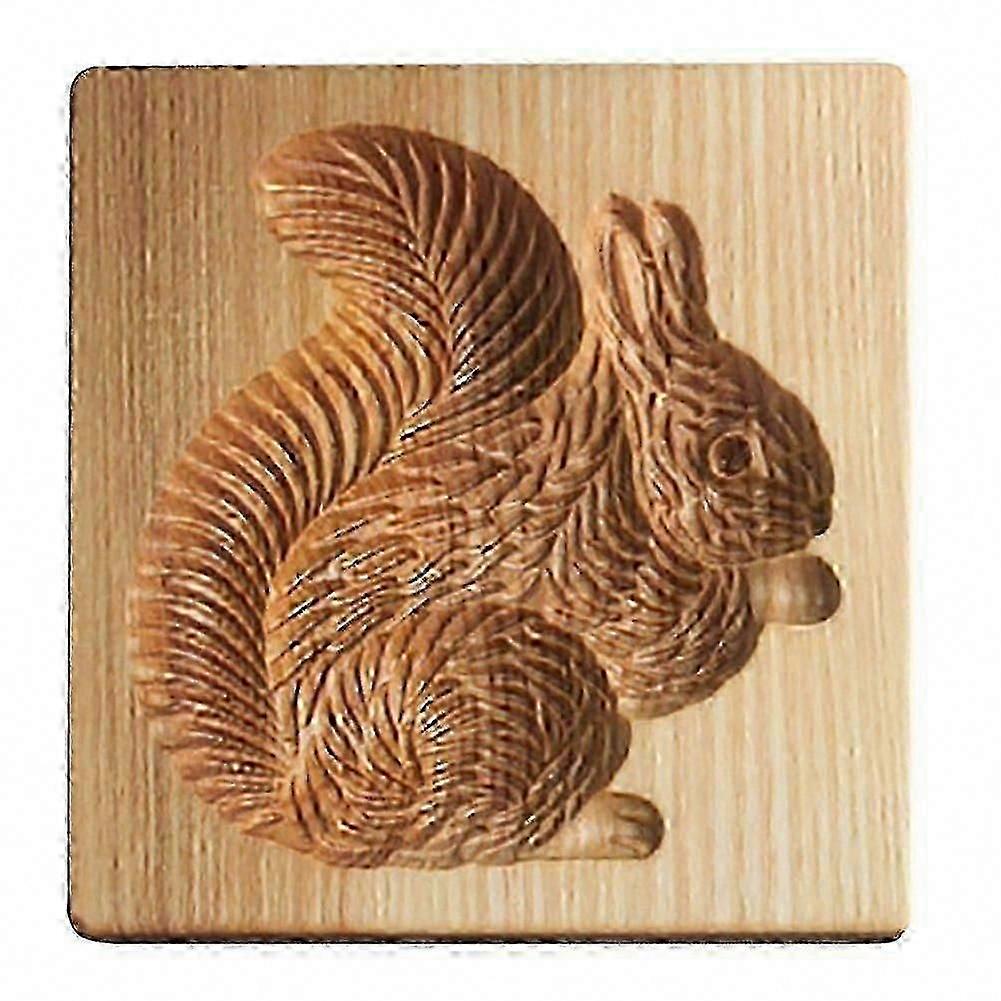 Squirrel shortbread cookie mold. Wooden baking mold compatible with cookies. SD