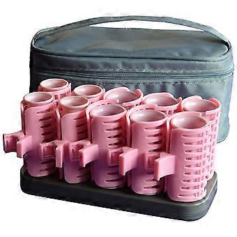 1set Heated Hair Curler Set (10-Piece) - Ideal for Bangs and Short Hair, Perfect for Home, Travel Styling EU Plug