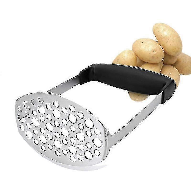 Ergonomic Wide-Surface Stainless Masher