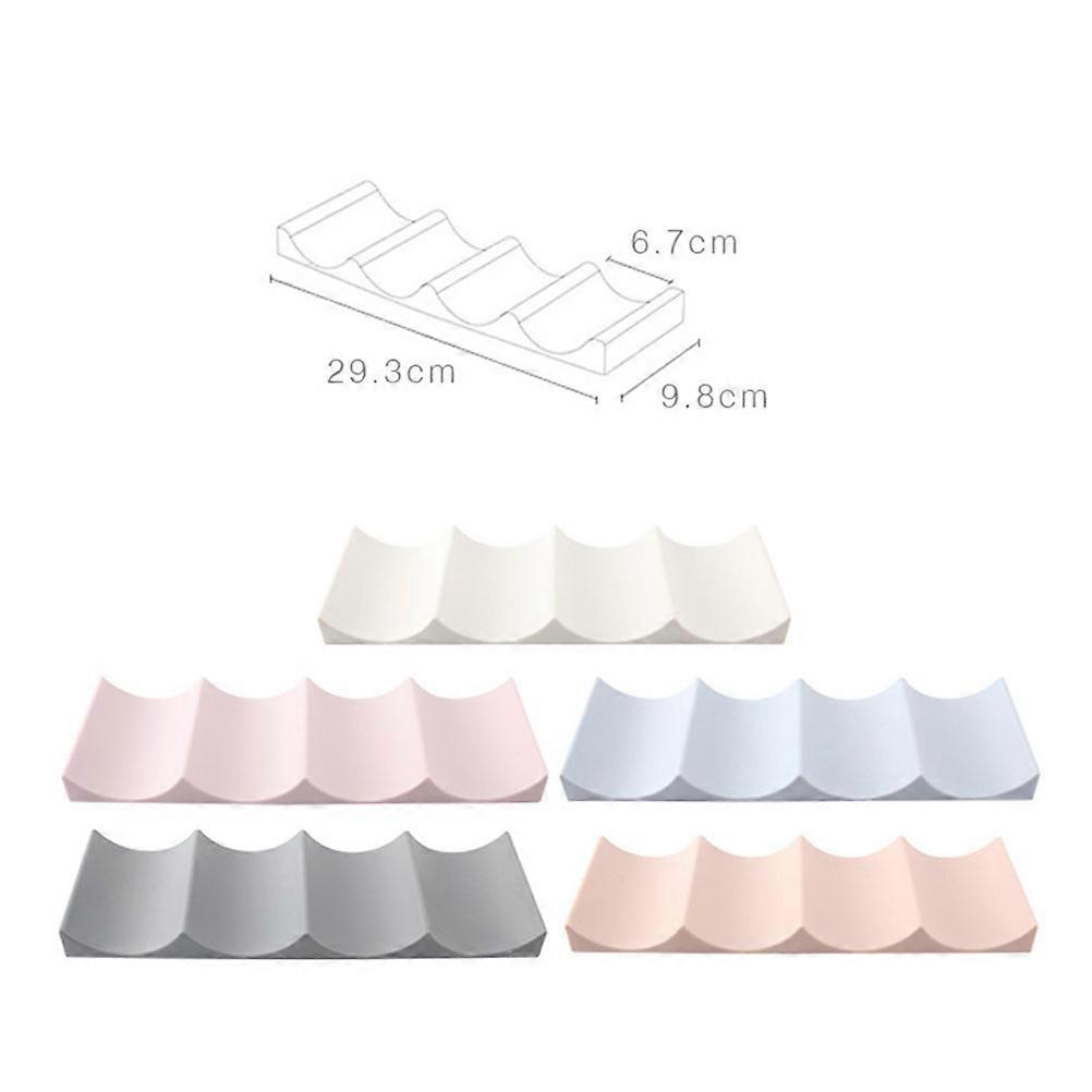 Red Rack Bottle Holder for Kitchen Storage 2Pcs Grey Plastic Stackable