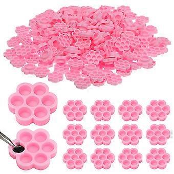 Pink Plastic False Lash Glue Holder Cup for extension 200Pcs