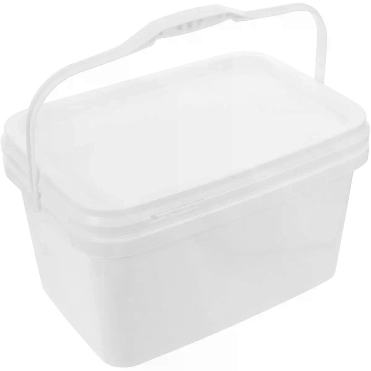 Bucket Empty Hand Held 3l White PP Container with Handle
