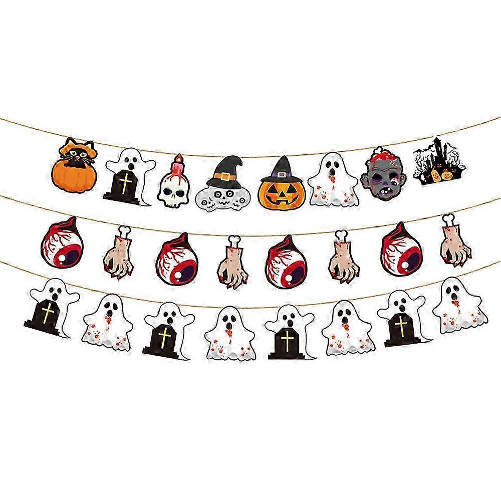 Fun Scary Halloween String Flag Decoration