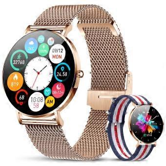 Smartwatch for Women AMOLED AlwaysOn Display Full Metal Design Heart Rate Sleep Tracker GiftReady