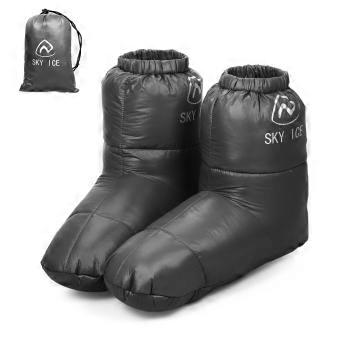 Inverno quente pato para baixo chinelos botas casa ao ar livre camping sapatos calçado para homens mulheres
