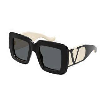 Valentino VG0056S 001 Full Rim Black Women Square Sunglasses UV3 Original