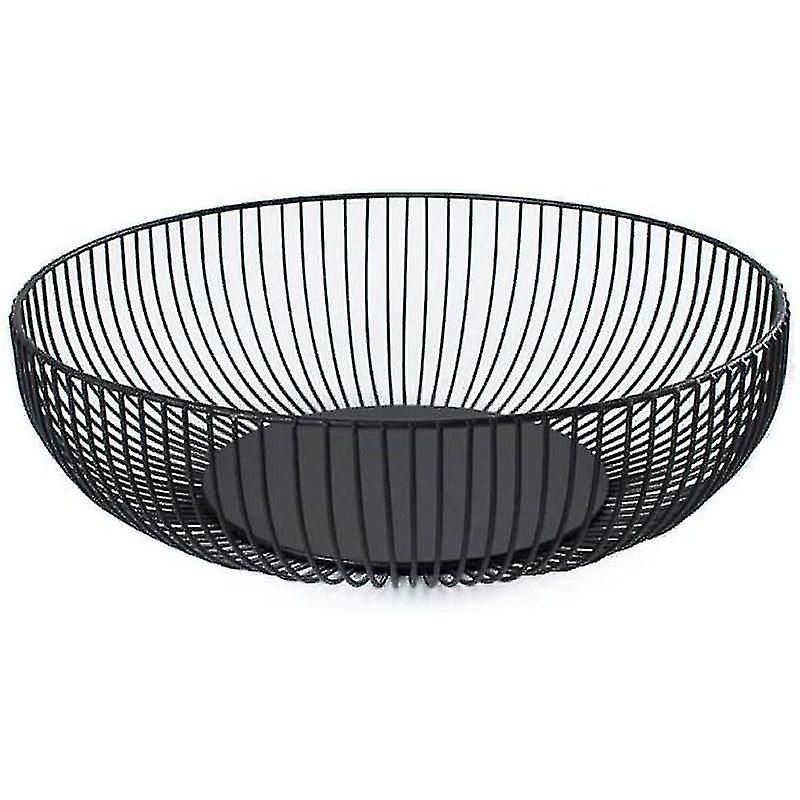 Black Metal Base Decorative Storage/ Display Basket Fruit Bowl