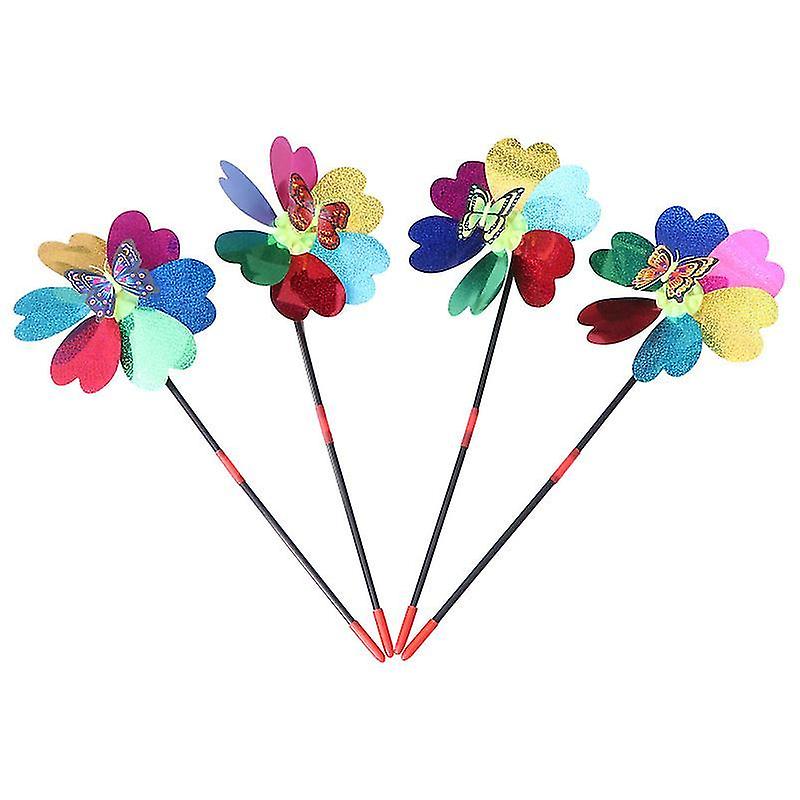 53X20cm Colorful Swing Sets & Playsets 4pcs Cartoon Windmill Toy Sequin Pinwheel Kid Windmill Outdoo