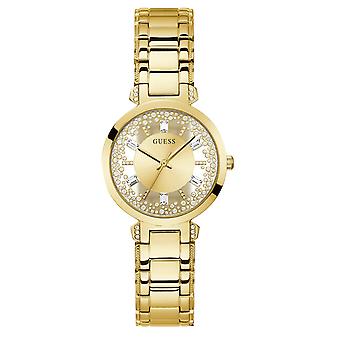 Guess watches ladies crystal clear women's analog quartz watch with stainless steel bracelet GW0470L2