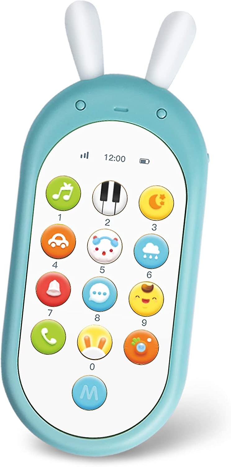 Toy Phone For Babies Learn Smart Phone With Lights, Music And Adjustable Volume Educational Toy For Children And Toddlers 6+months Blue