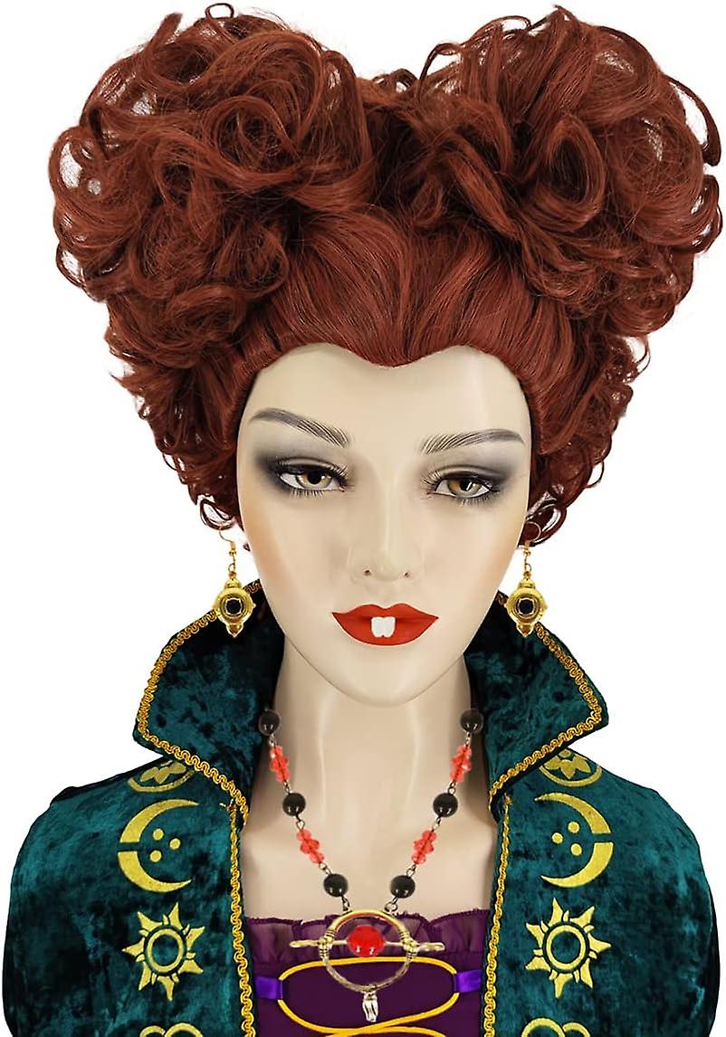 Winifred Sanderson Wig with Accessories Short Brown