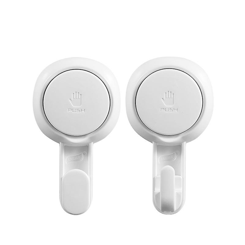 2 Pack Bathroom Suction Cup Hooks, No Drilling, 360 Degree Rotatable, Max 5kg