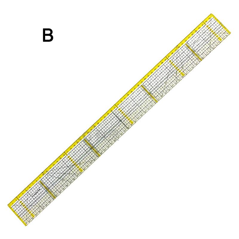 Quilting Ruler Acrylic Quilters Ruler with Double Colored Grid Lines for Easy Precision Cutting for