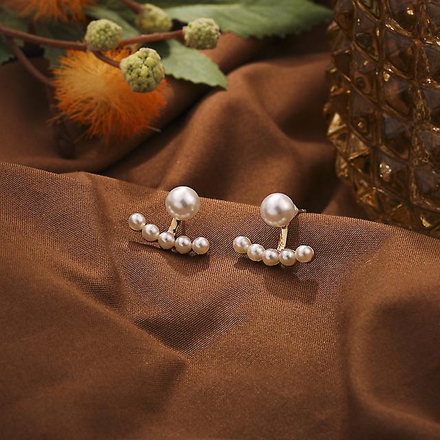 Coréen Nouvelle Arrivée Simple Géométrie Boucles d’oreilles Mode Tempérament Douce Perle Fleur Boucles d’oreilles Bijoux Femmes Fête Cadeau