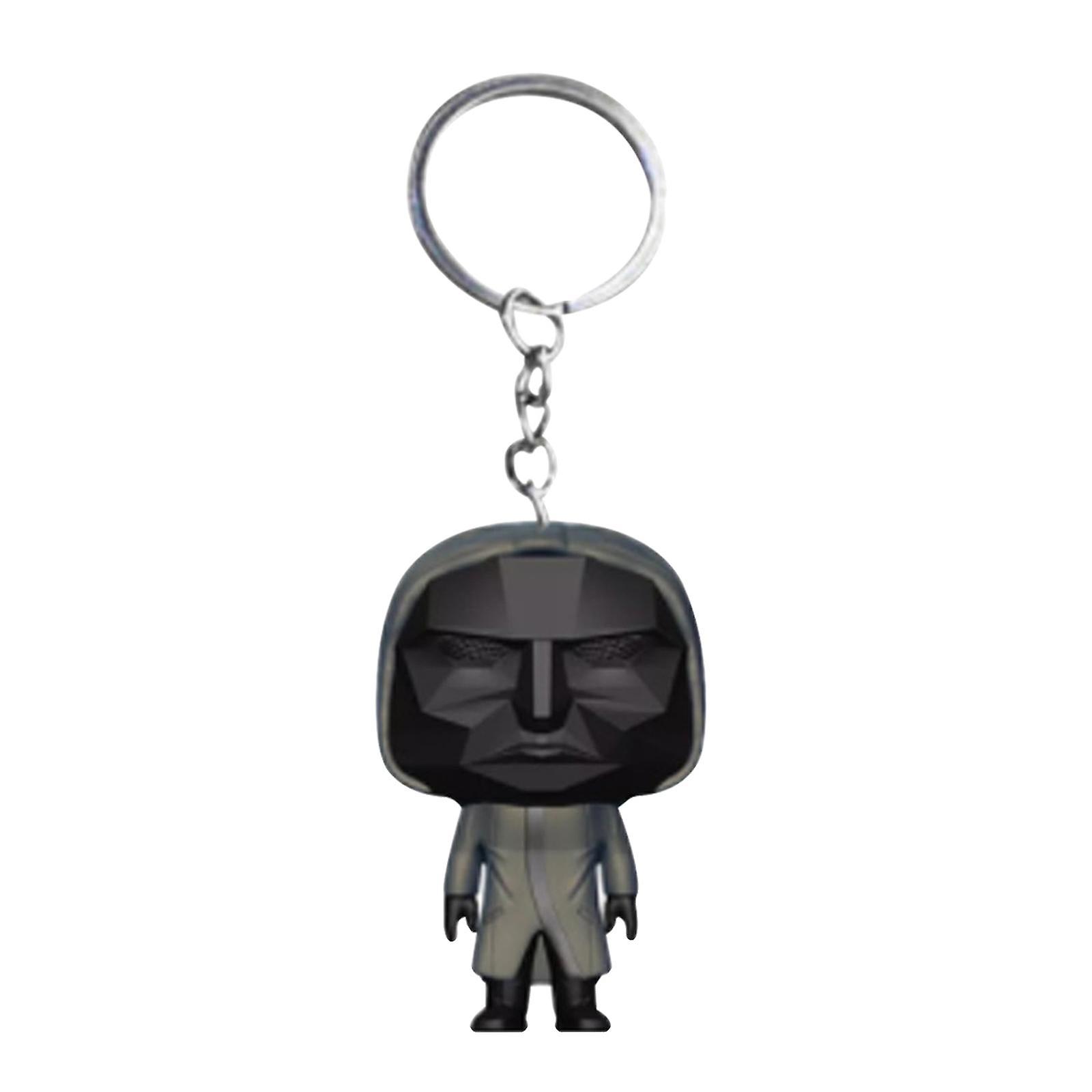 Squid Game Style Keychain Doll Character Keyring Pendant Triangle Cartoon