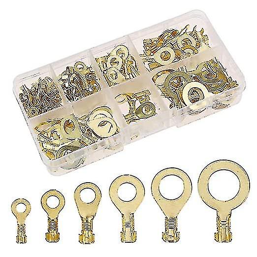 150pcs Ring Eyes Brass Cable Terminals Wire Connector Assortment M3-m10