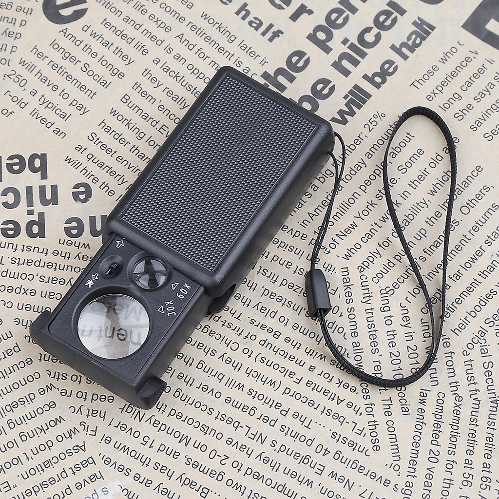 30x 60x  Multifunctional  Magnifier LED Portable Magnifying Jeweler Microscope