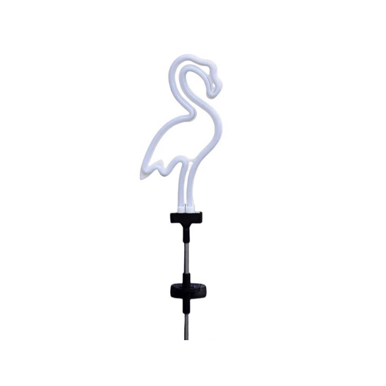 Solar Powered Garden Stake Lights Waterproof Polysilicon Flamingo Neon Light For Pathway Walkway Driveway Yard