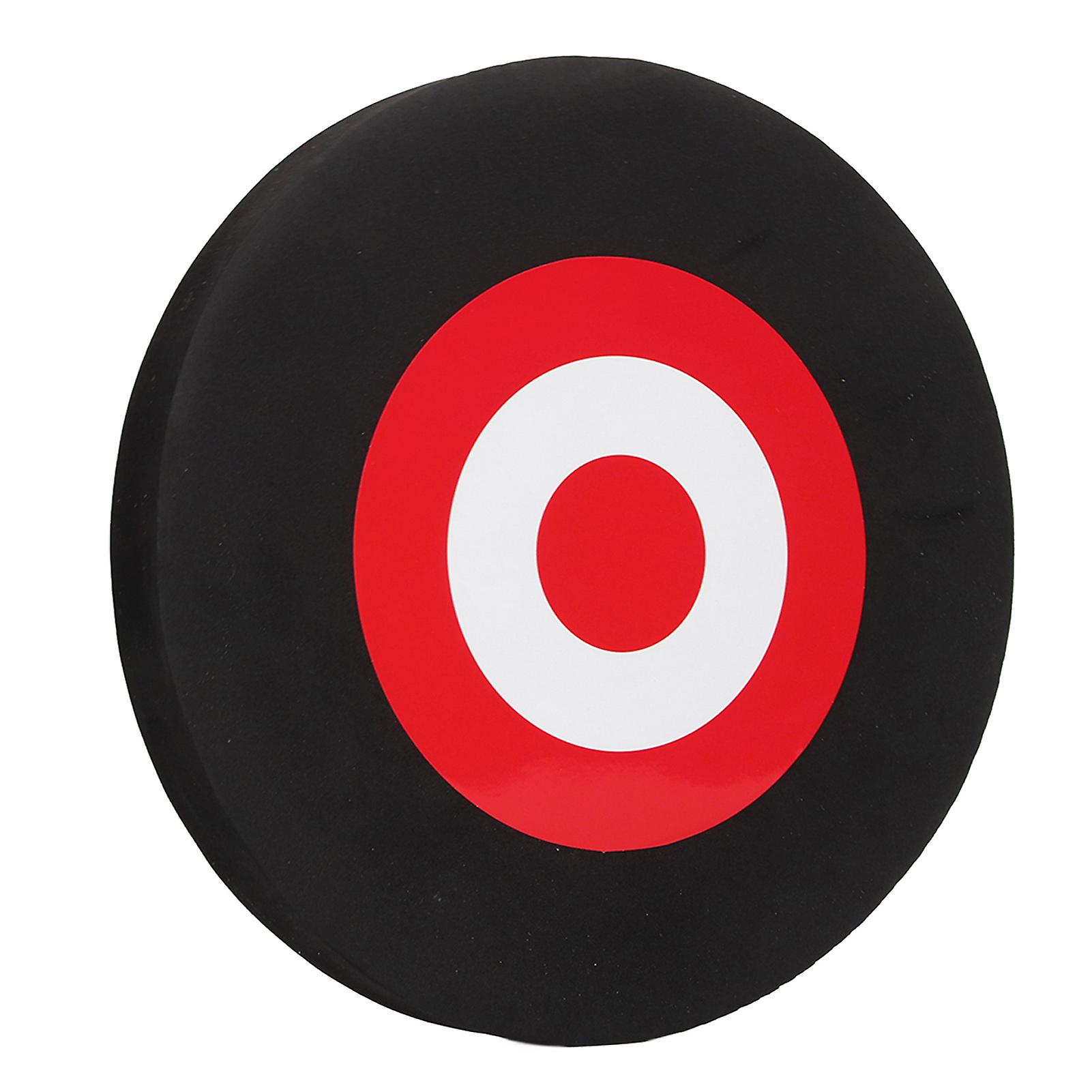 Archery Moving Target EVA Round Arrow Target Shooting Practice Target with 2 Target Papers Black Red Target