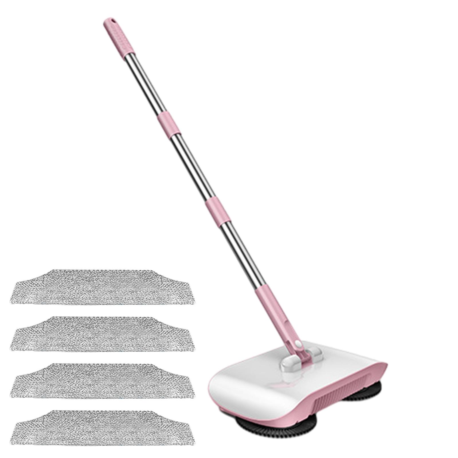 2-in-1 Long Pole Walk-Behind Sweeper Household Floor Cleaning Machine for Home Kitchen