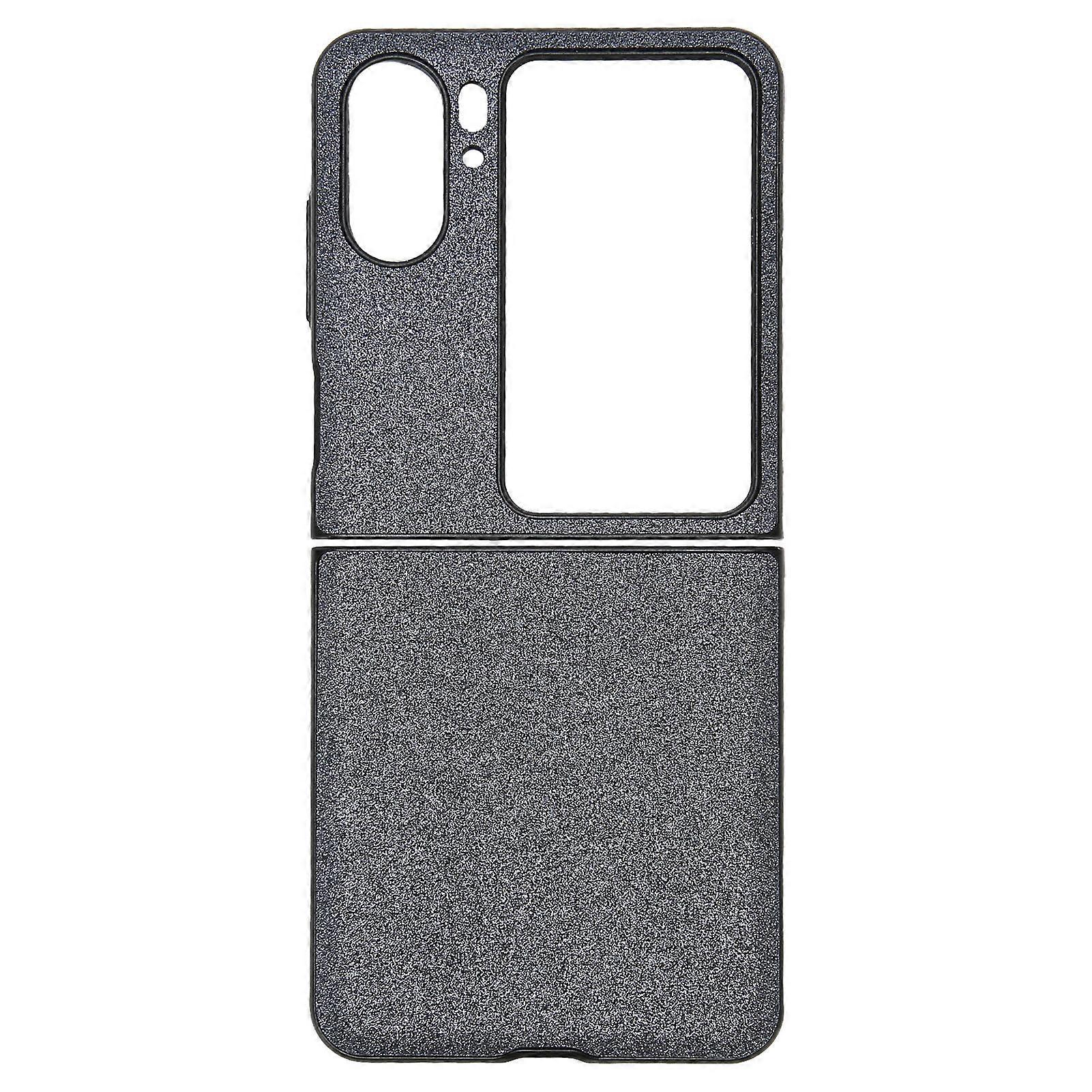 Foldable Phone Case ABS Protective Shiny Phone Cover Anti Drop Case for Find N2 Flip Black