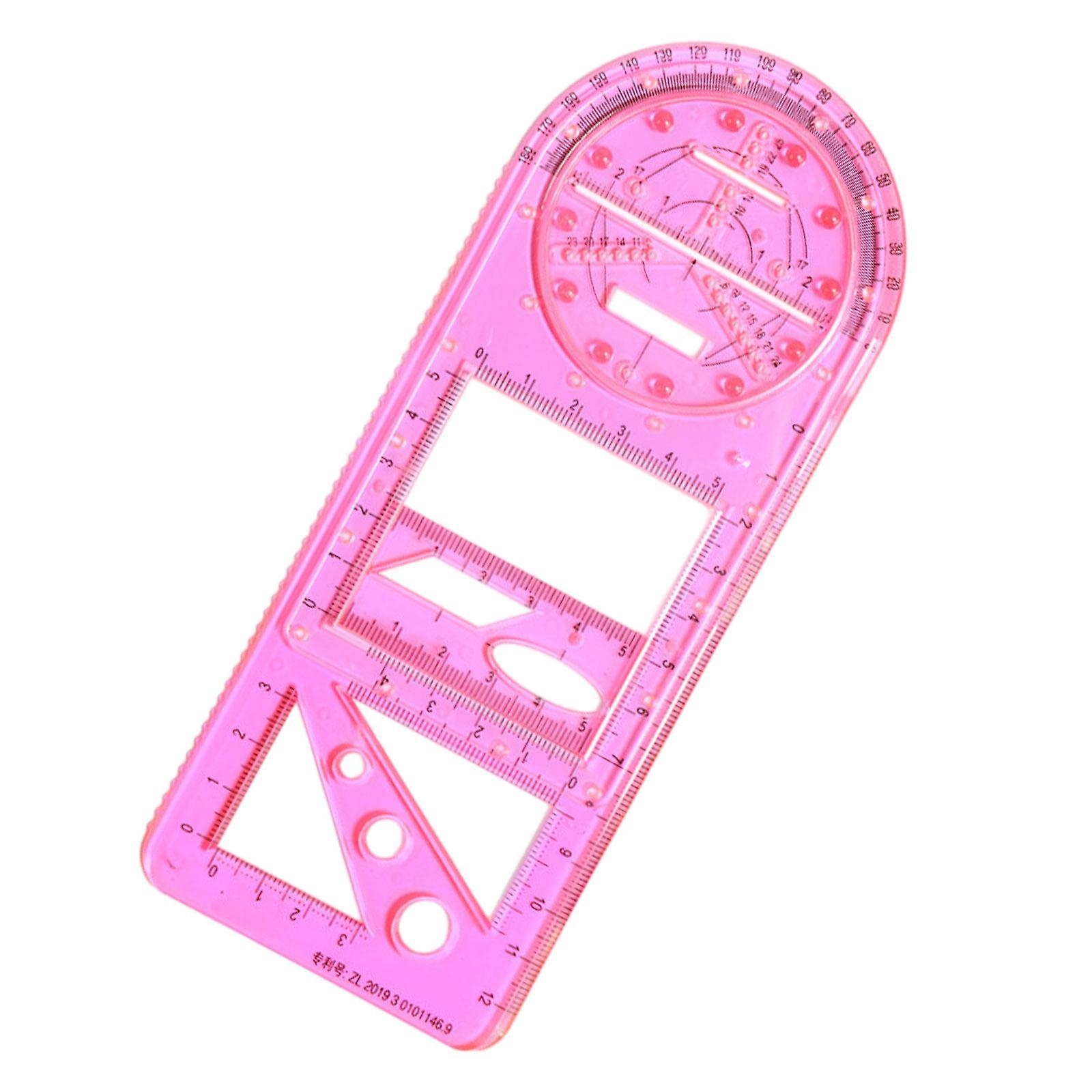 Mathematics Drawing Ruler Draft Rulers Geometric Drawing Template pink