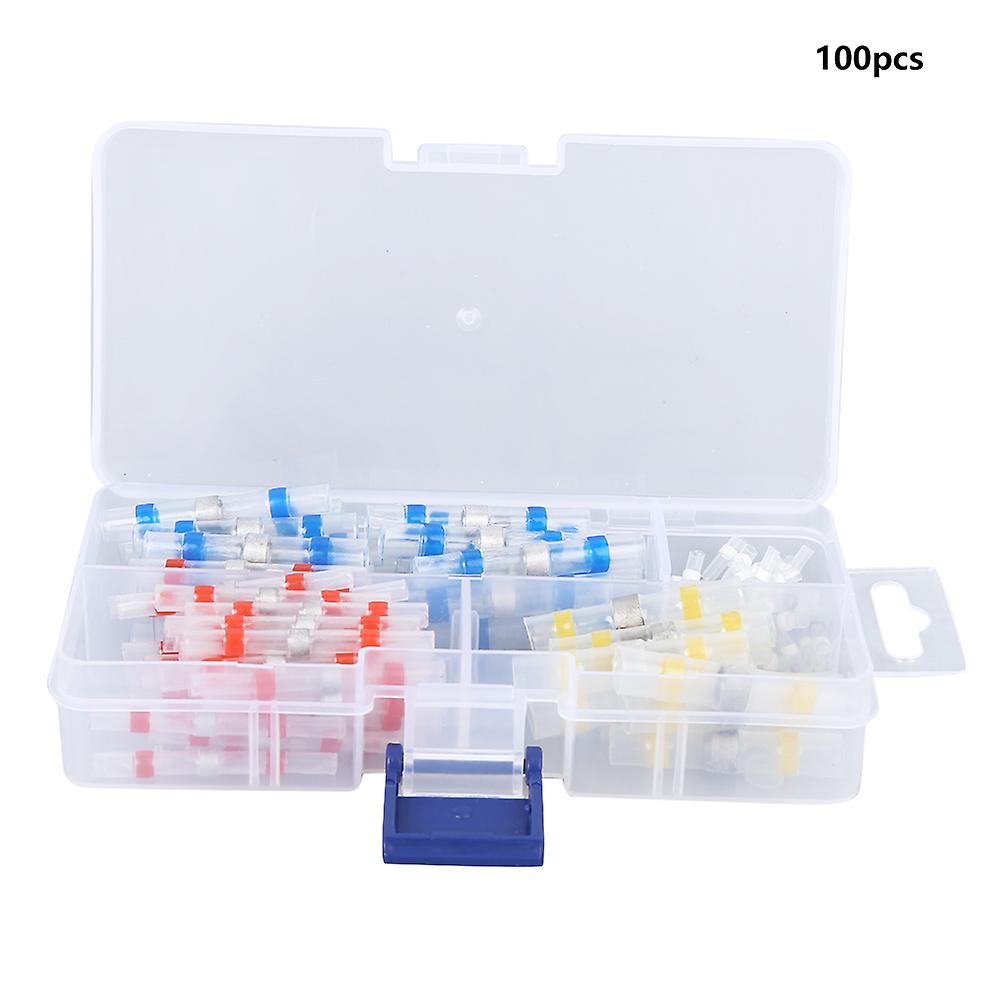 100 Pcs Heat Shrink Solder Terminals Kit, Insulated Waterproof Connectors