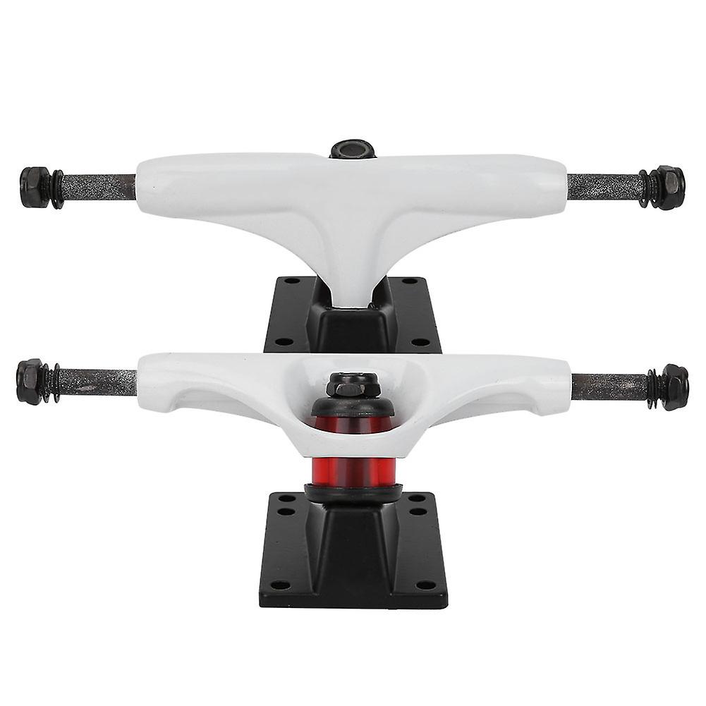 Skate‑Board Parts 2Pcs 5inch Aluminum Magnesium Alloy Professional Bridge Skate Board Bracke White