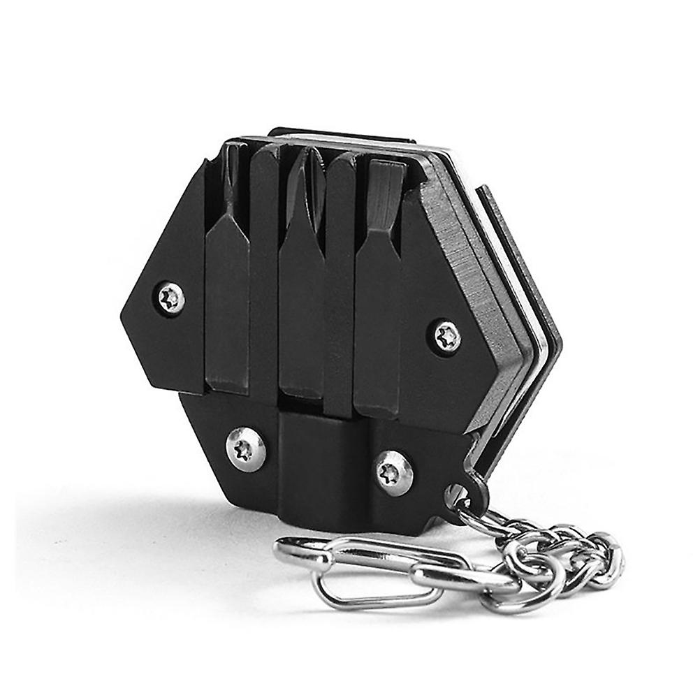 Portable Folding Tool, Hexagon, Coin Tool, Keychain