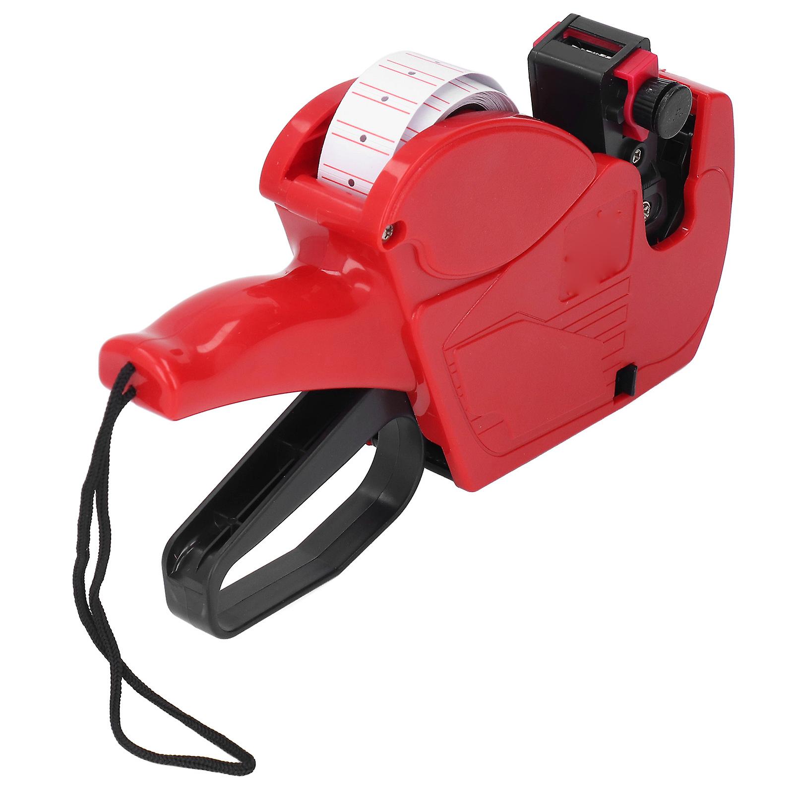 Price Labeling Machine 8 Marking Digits Portable Price Tag Device for Store Factory Warehouse Red 