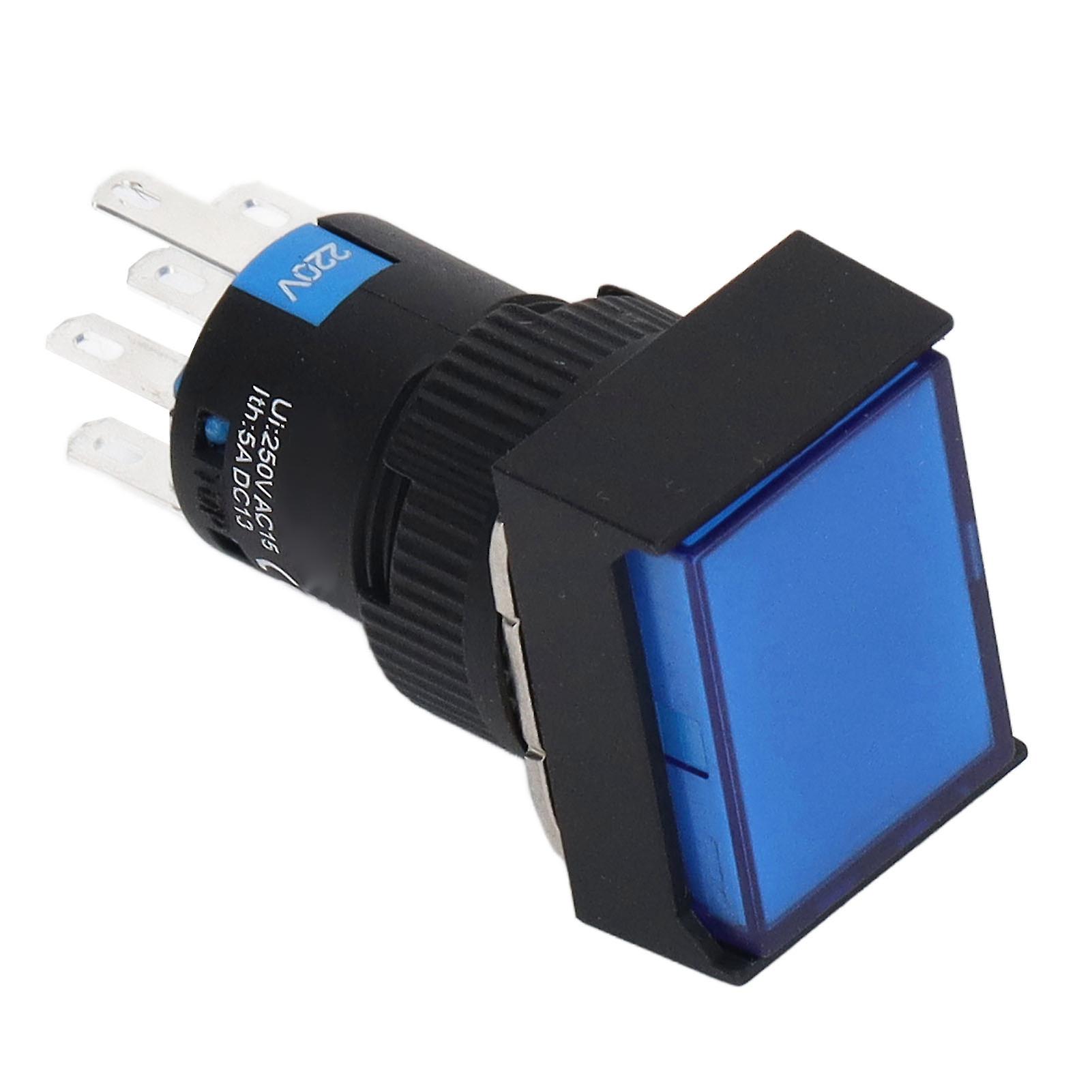 25 Pcs Industrial Household Appliance Push Button Switch with Indicator Light, Self-Locking