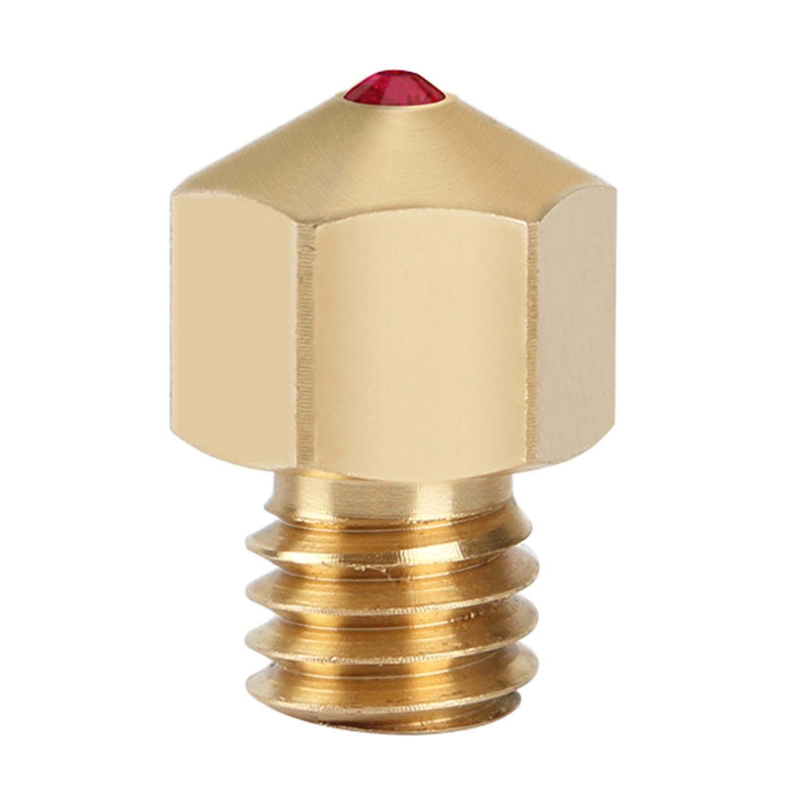 For Petg Peek 3d Printer Ruby Nozzle M6 1.75mm Nozzle 0.4mm High Temperature
