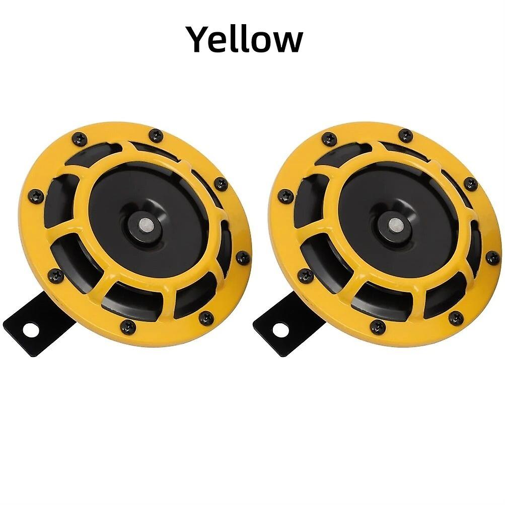Electric Car Horn 12V 120db w/ Protective Grill H/L Tone Waterproof Twin Horns Kit with Bolt-On Mounting Bracket Mounting Bracke~57541