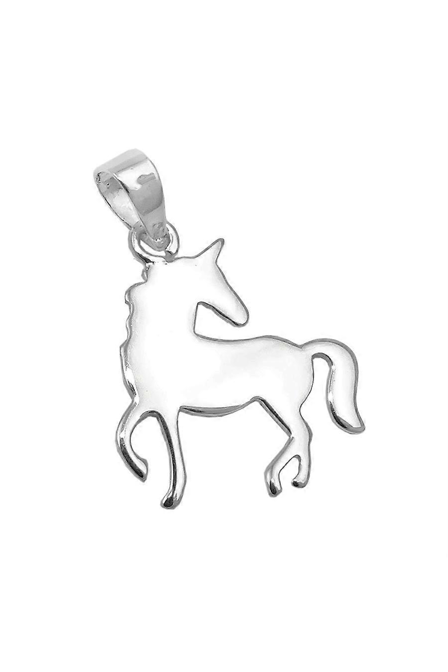 Pendant Flat Unicorn Polished Silver 925 - Gl93926