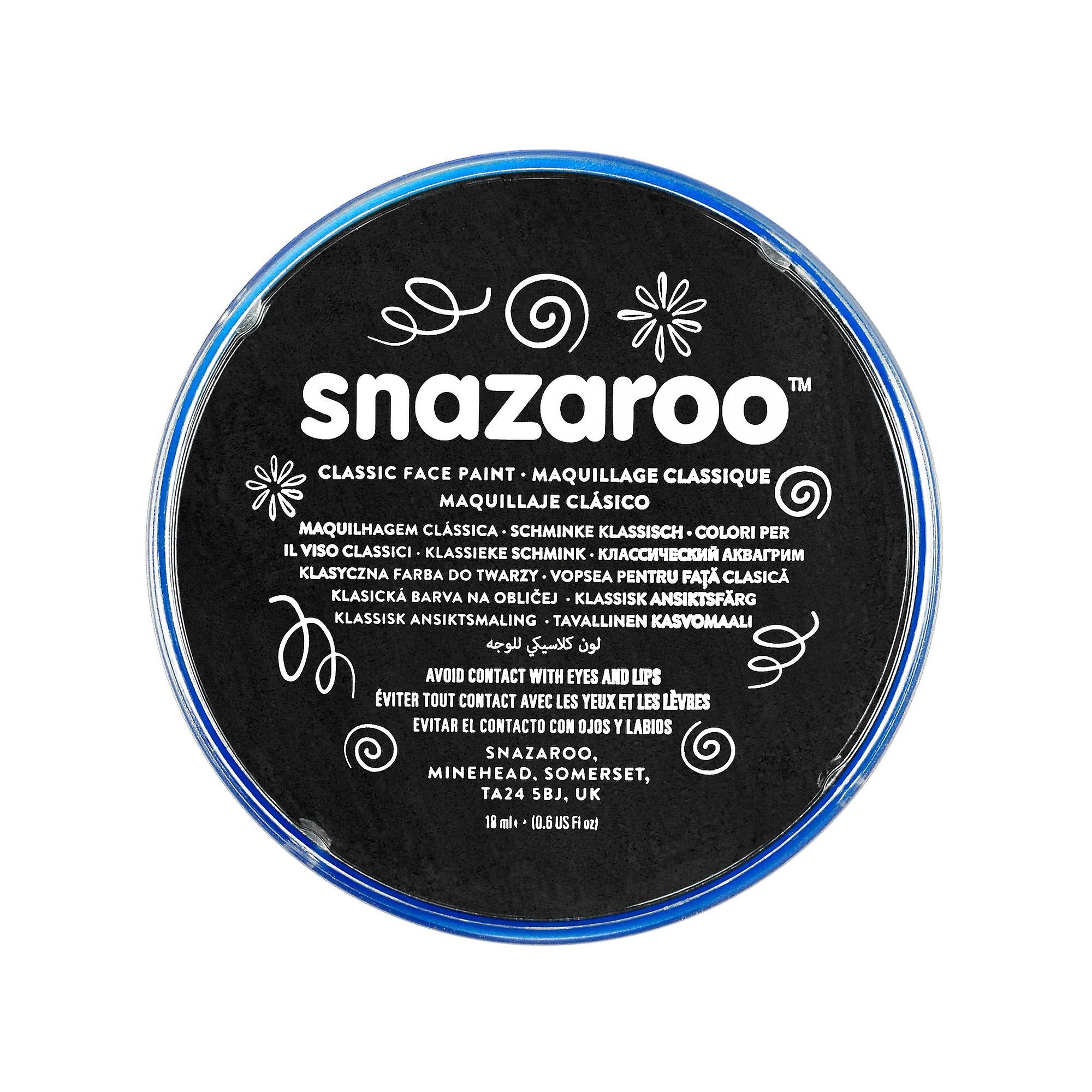 Snazaroo Black 18 Ml Tubs Make Up Unisex 18ml X 5 Pack Mu063