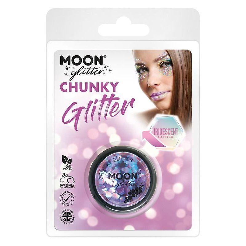 Moon Glitter Iridescent Chunky Clamshell, 3g G06209