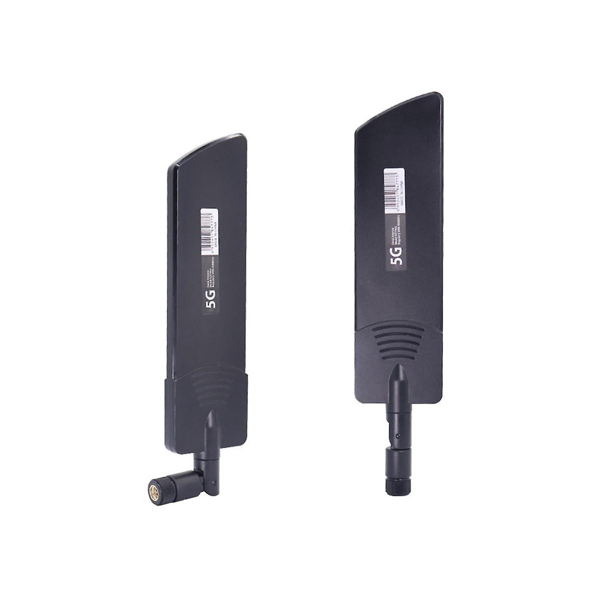2PCS 5G/3G/4G/GSM Full Band Omni Wireless Smart Meter Router Module Gain 40DBi Antenna, Black SMA Male