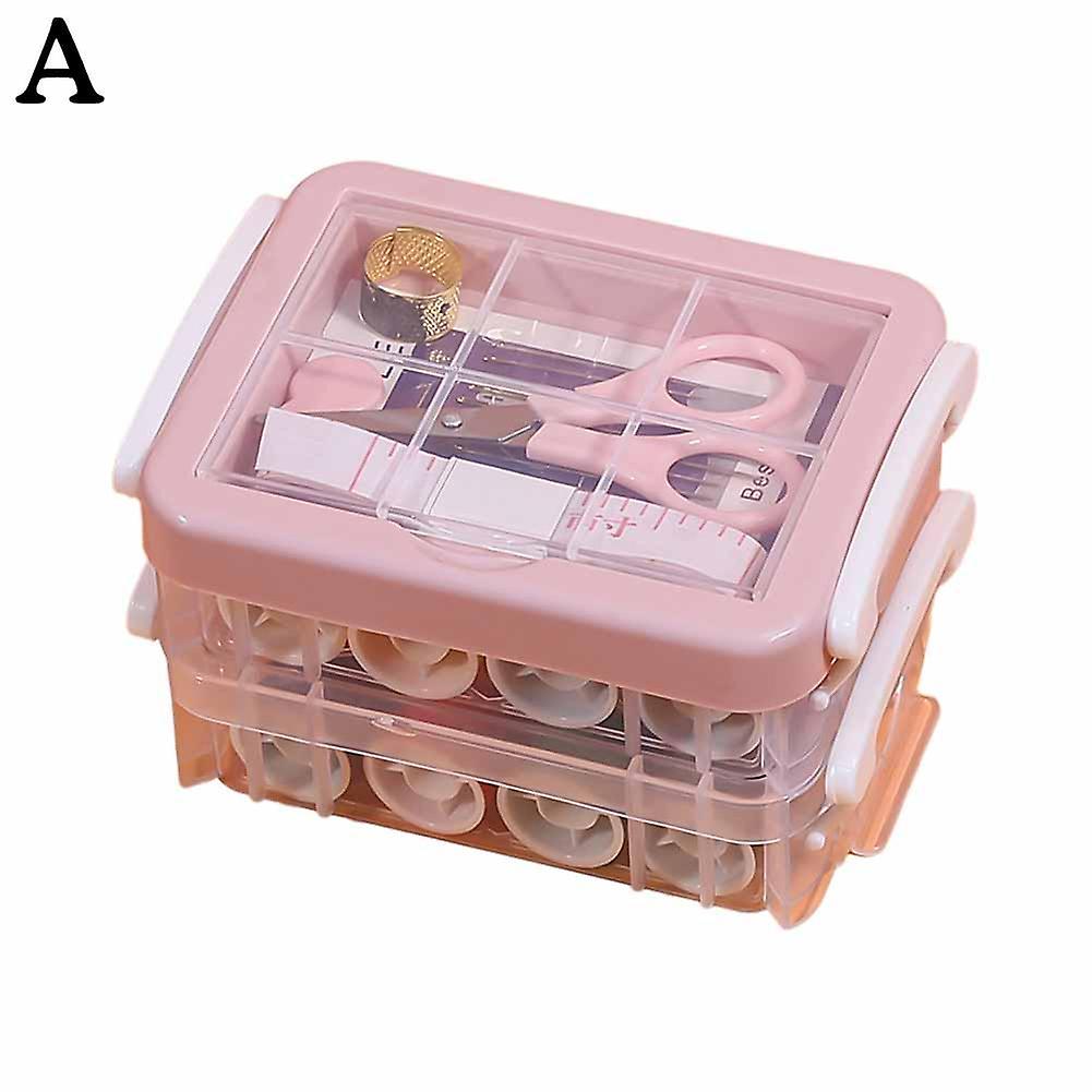 Sewing Kit Tool Storage Box Needle Thread Scissor Organizer Medicine Container