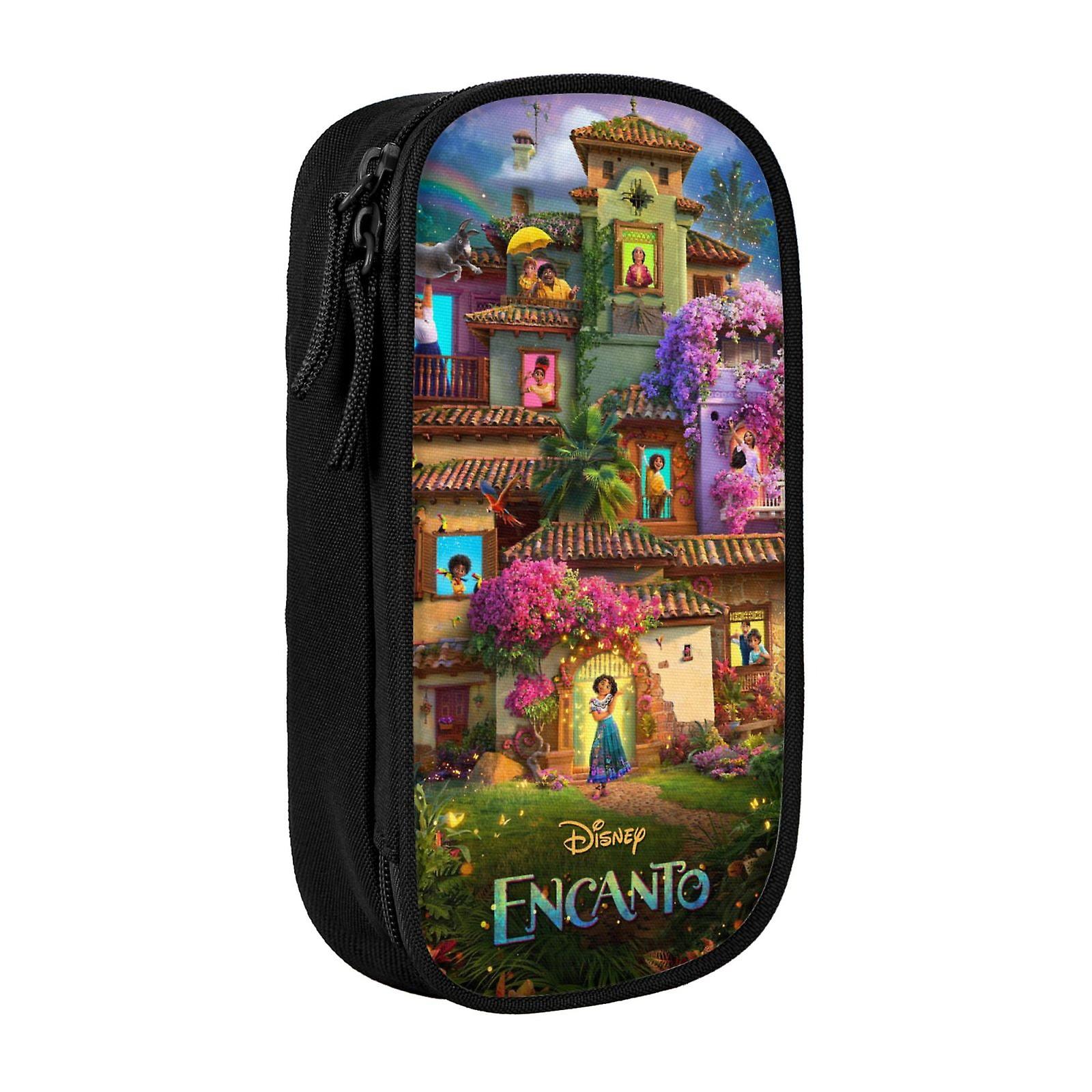 ジッパー付きEncantoペンケース、大容量ペンポーチ大容量収納バッグ耐久性のあるペンボックス、子供のための新学期用品ティーン学生男の子女の子広告