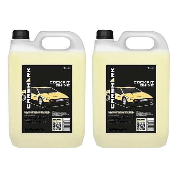 Cockpit Shine 2 x 5 L, Dashboard Cleaner, Cleans and Protects, Carshark