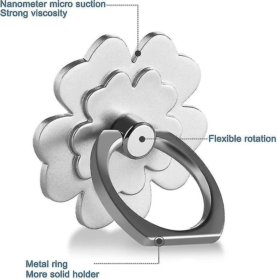 5 Pack 360 Rotation Metal Universal Finger Ring Grip Stand Holder