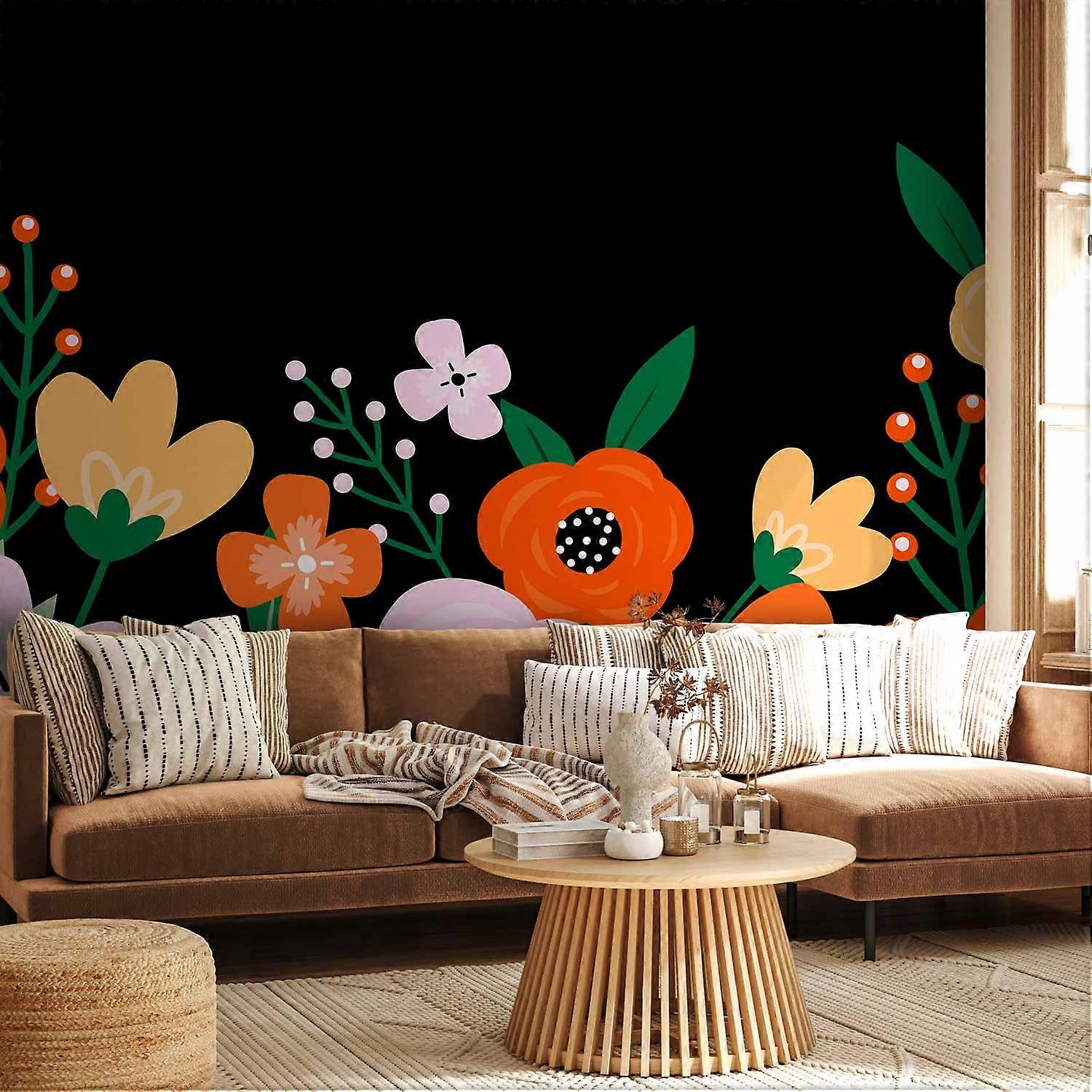 Self-adhesive Wall Mural - Colorful Bloom - Second Variant