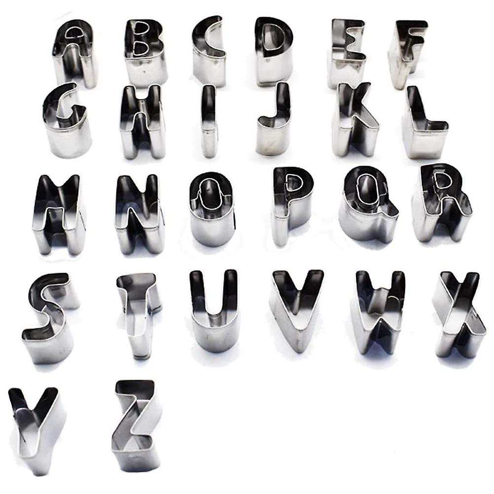 ミニレターカッターステンレス鋼アルファベットカッターセットベーキングモールドツールsケーキ用