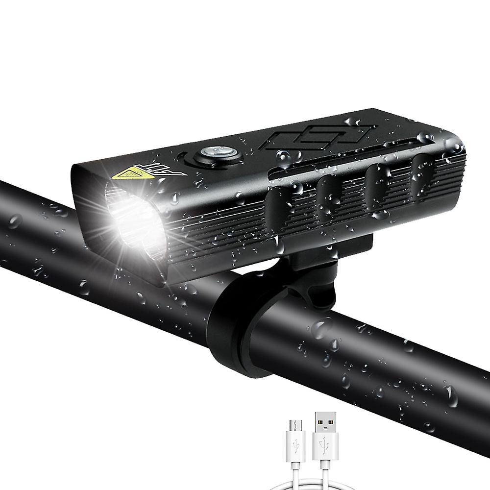 Waterproof 10000mah Usb Front Bike Light 5*led Bright Bicycle Lamp Rechargeable 4 Modes Cycling Lamp With Warning Taillight