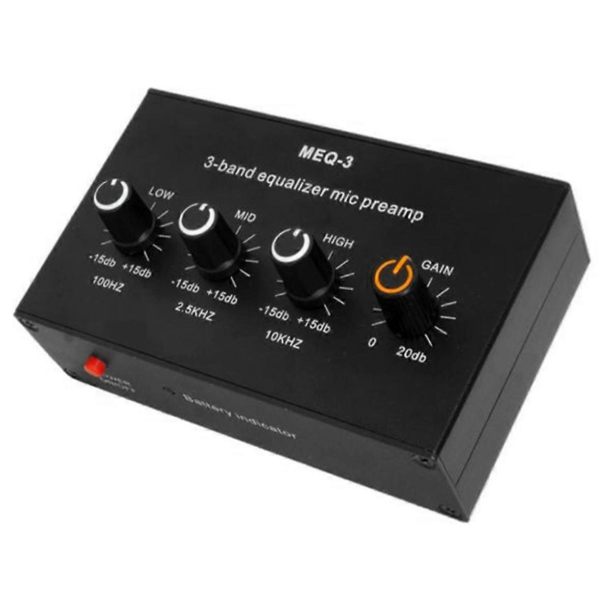 MEQ-3 3-Segment-Equalizer Ton Höhen Mitten Bässe Anpassen Computerspiel Kopfhörer Ohrverstärker Audiosignal Vorverstärker