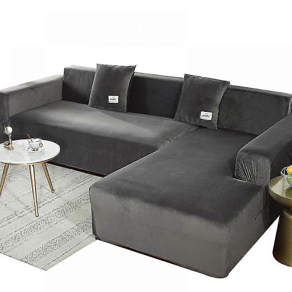 Thickened Plush Couch Covers Stretch Shaped Sofa Cover UniversalApplicable for 90-140cm
