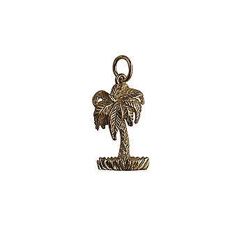9ct Gold 22x13mm Bermuda Palm Tree Pendant or Charm